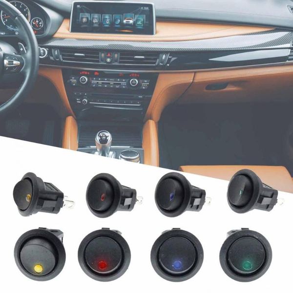 

professional hand tool sets 20pcs kcd1 rocker switch 12v wide use car accessories round for auto boats motorcycles llluminated cat's ey