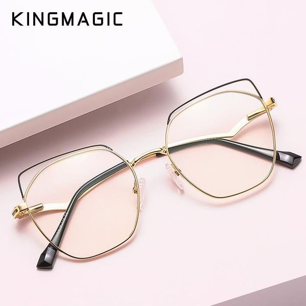 

sunglasses kingmagic anti blue light blocking glasses rectangle metal eyestrain men and women square computer goggles eye protection, White;black