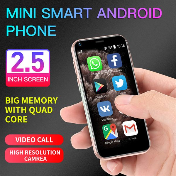 Mini telefoni cellulari Android 6.0 AGM con vetro 3D Slim Smartphone carino Google Play Market Body HD Camera Dual Sim Quad Core XS11