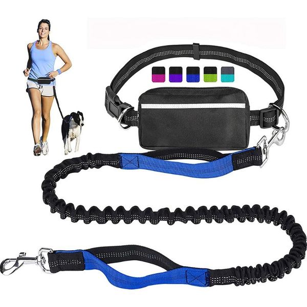

dog collars & leashes hands leash traction rope pet pocket running two-piece reflective