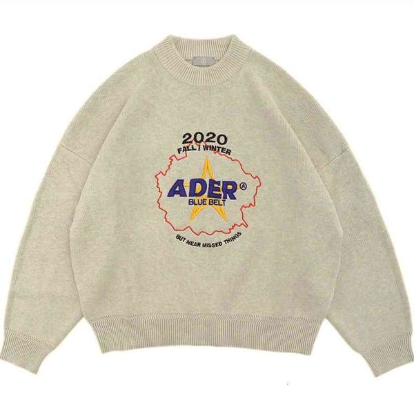 

men's sweaters ss ader loose men woman 1:1 onesize crewneck vintage zc5m, White;black