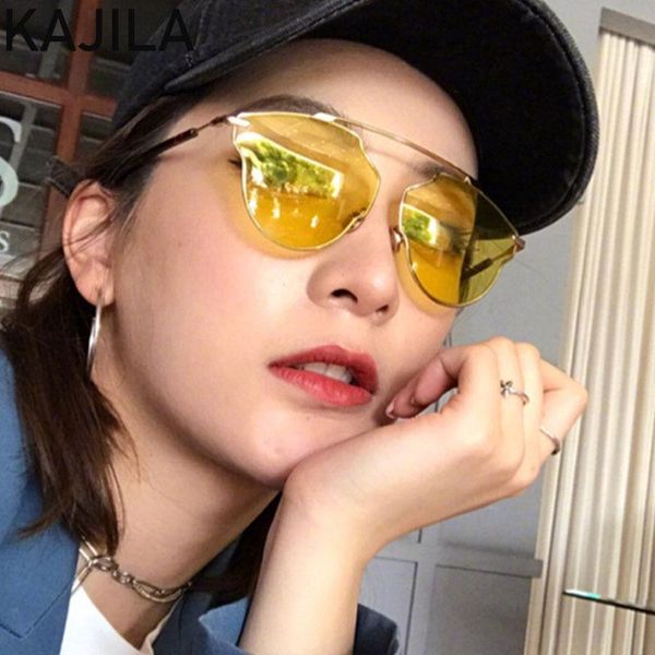 

cat eye sunglasses women 2021 vintage irregular cateye sun glasses for woman with a box lunette de soleil femme, White;black