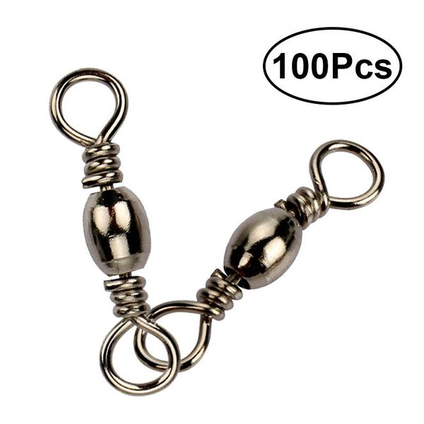 

fishing hooks 100pcs swivel hook connector accessories (4#)