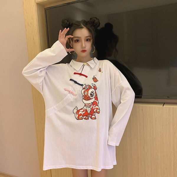 

retro improved cheongsam girls black qipao traditional daily modern cheongsam long sleeve buttons chinese oriental dresses 11381, Red