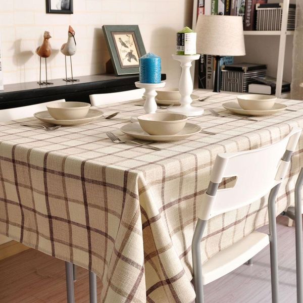 

table cloth nordic art plaid tablecloth wedding party home decoration thick kitchen dining cover living room tablecloths