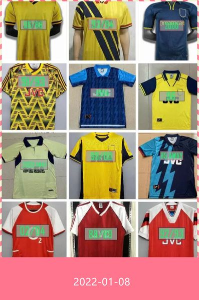 

arsen henry retro soccer jersey 05 06 vintage pires football shirt 07 08 98 99 bergkamp rosicky reyes 20th anniversary 88 89 final 2014 xxl, Black;yellow