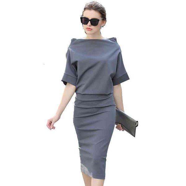 

casual dresses spring slim fit bat sleeve hip wrap dress tn46, Black;gray