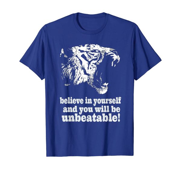 

inspirational believe in yourself white tiger t shirt, White;black