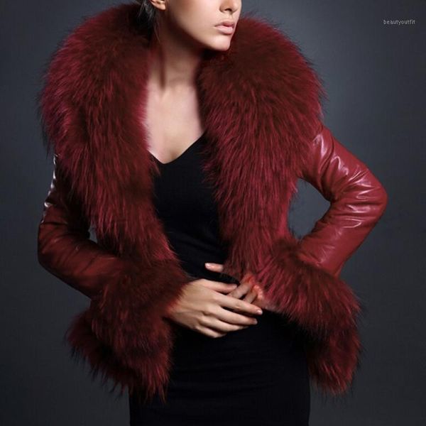 

women's leather short suit jacket korean style slim slimming all-match small & faux, Black