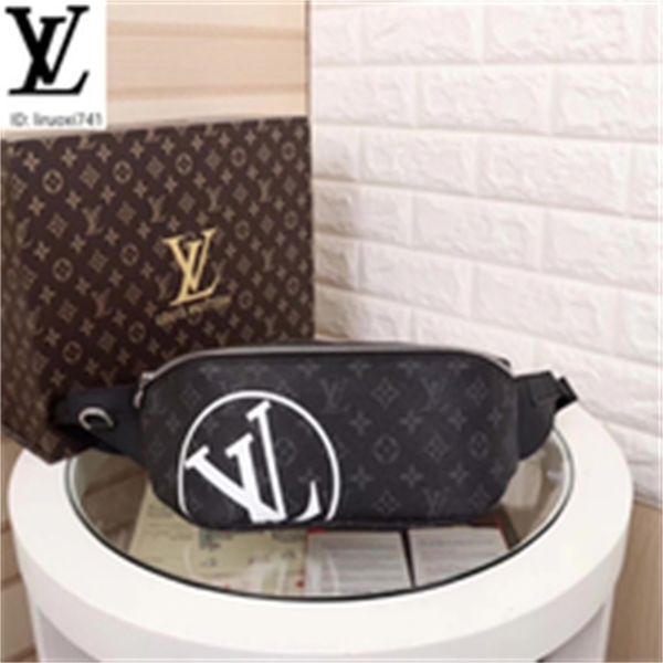 

brand designer luxury d9fp m54319 black floral silk-print belt bag women handbags iconic bags handles shoulder bags totes cross body bag