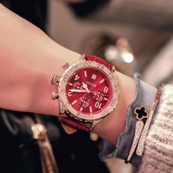 

wristwatches luxury leather women watches big dial lady watch fashion dress girls quartz wrist gifts present drop, Slivery;brown