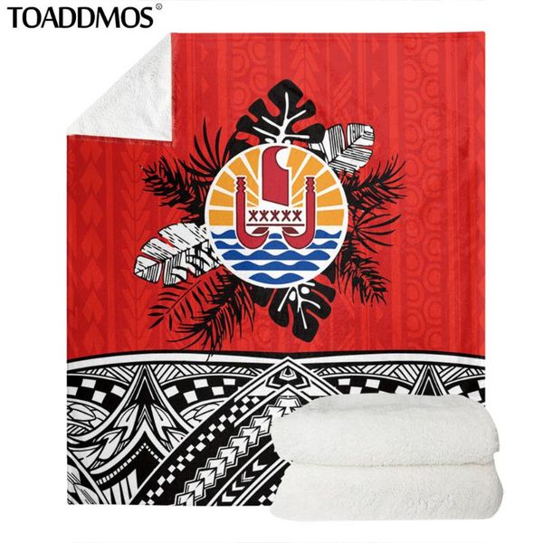 

tahiti polynesian red fleece blanket for adults kids fashion home bedding warm sofa nap children thin quilt blankets