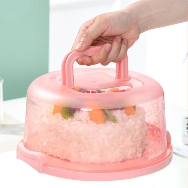 

cake box round birthday wedding kitchen baking container holder storage cupcake dessert fruit carrier bottles & jars