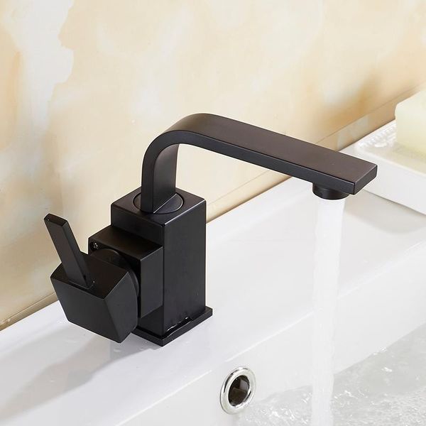 

bathroom sink faucets gizero black paint brass basin faucet 360 degree rotatable spout vanity mixer kitchen taps gi739