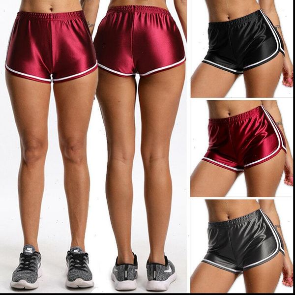 

womens short sale summer women shorts silk stain egde fitness slim beach casual white for pole dance, White;black