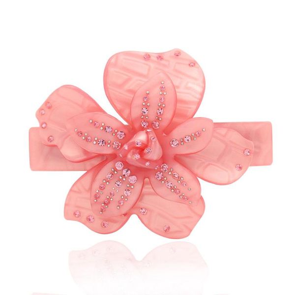 

hair clips & barrettes flower barrette - rhinestone accessory for women girls cellulose acetate ornament jewelry thick tiara, Golden;silver