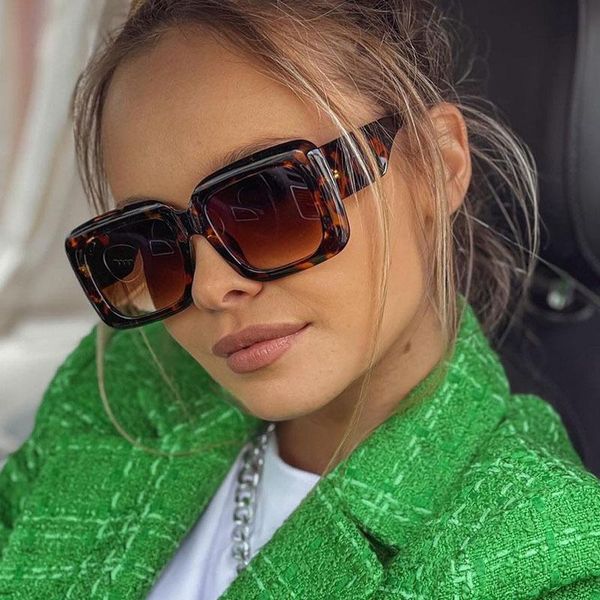 

sunglasses fashion vintage square women model leopard tea shades acetate frame oversized sun glasses men unisex, White;black