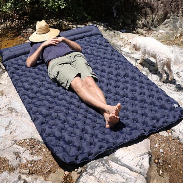 

outdoor pads air mattress inflatable waterproof portable camping cushion storage bag double sleeping bed travel mat