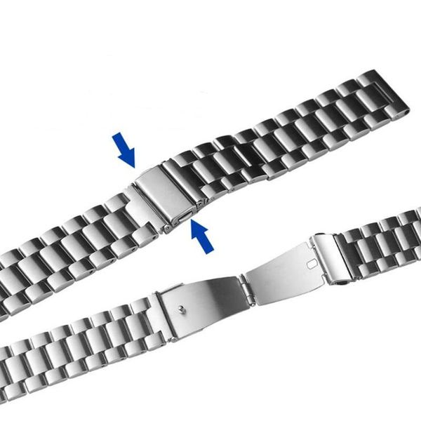 

watch bands band strap 304 stainless steel 16/18/20/22/24mm bracelet for quartz men, Black;brown