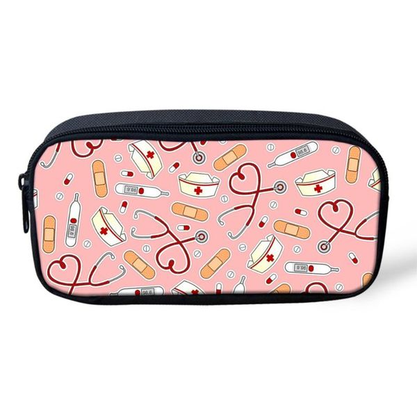 

students polyester pencil case nice coin purse storage makeup pouch organizer 3d pattern for children cosmetic bags & cases