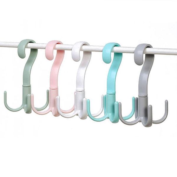 

hooks & rails [rotate] hook multi-purpose coat tie rack hat shoe belt four-claw hanging bag scarf shelf