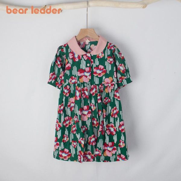 

bear leader girls flowers dresses summer kids girl casual costume children short sleeve princess vestidos sweet clothes 2-6y girl's, Red;yellow