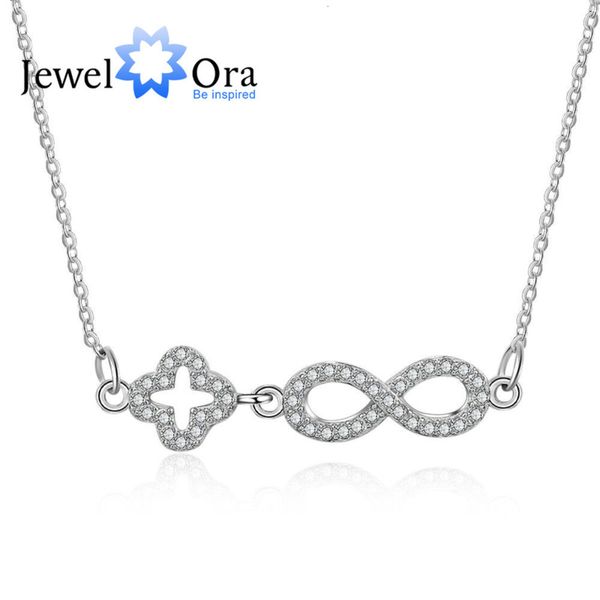 

s925 necklace taobao silver four leaf clover chain women's jewelry, Black