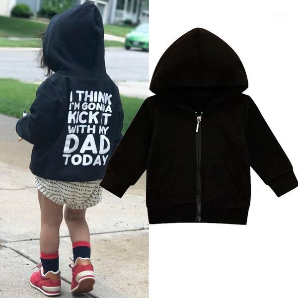 

jackets citgeeautumn kids infant girls boys casual hooded sweatshirt letter print long sleeve cardigan pockets fall clothes1, Blue;gray