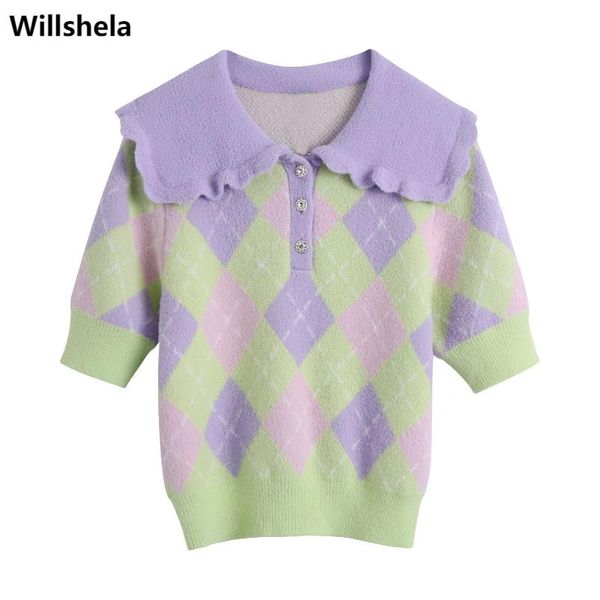 

women's sweaters willshela women fashion knit sweater long sleeves lapel collar half knitwear casual knitted pullover woman, White;black