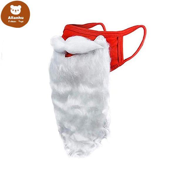 Maschere per la barba di Babbo Natale Forniture per feste natalizie Decorazione Maschera in cotone antipolvere universale gr