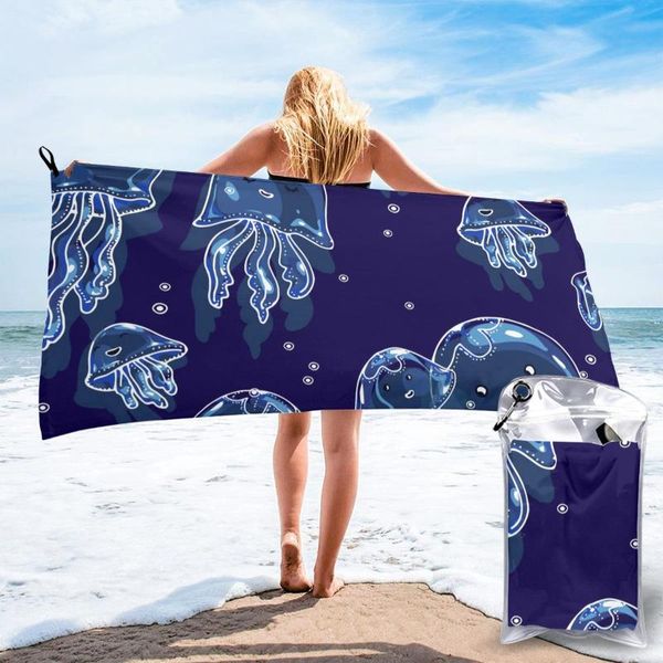

towel bathing funny jellyfish in the deep sea bath wearable dress fast drying beach spa magical nightwear sleeping