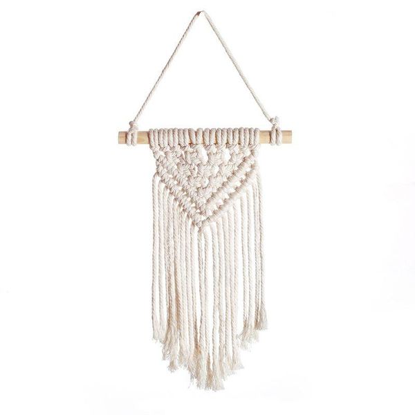 

decorative objects & figurines macrame woven wall hanging boho decor tapestry cotton hand moving