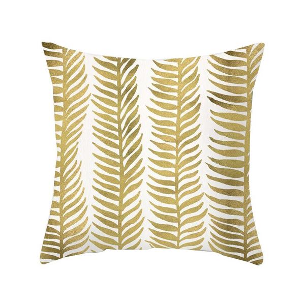 

cushion/decorative pillow case nordic style golden leaf peach skin polyester cover home sofa cushion decoration