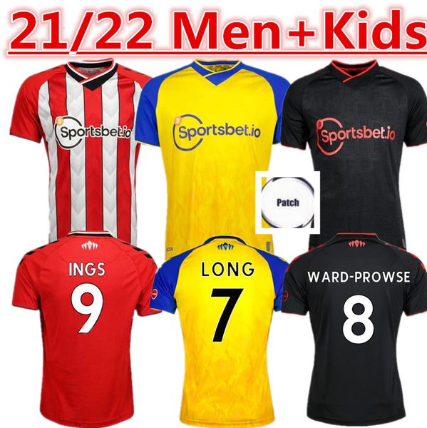 

21 22 ings soccer jerseys 2021 2022 djenepo ward-prowse armstrong football shirt set long adams romeu vestergaard men kids kit socks full se, Black;yellow