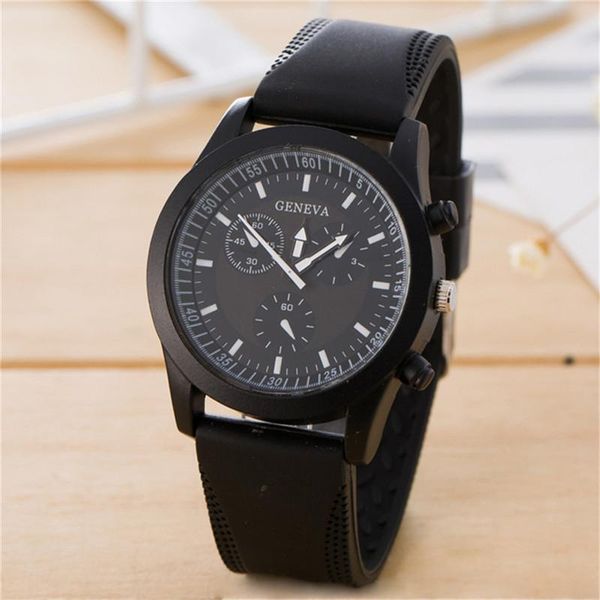 

fashion geneva men women watches casual silicone strap ladies watch dress quartz clock sports male female gift wristwatches a4, Slivery;brown