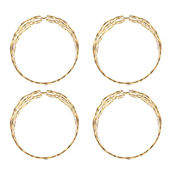 

napkin rings 4pcs delicate table buckles hollow out el (golden)