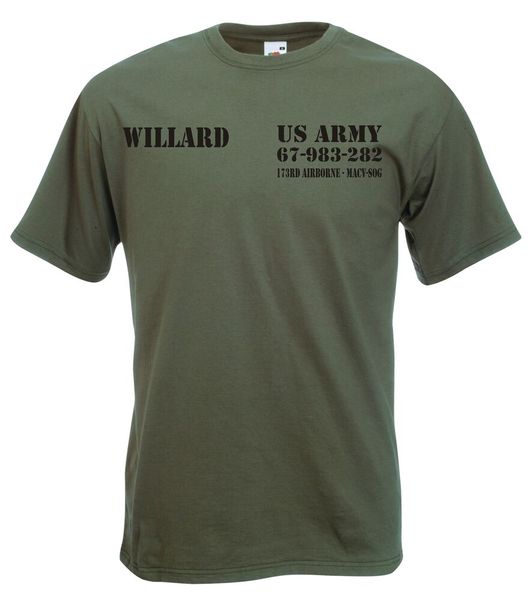 

apocalypse now willard army t-shirt-sheen, icon-all sizes & colours, White;black