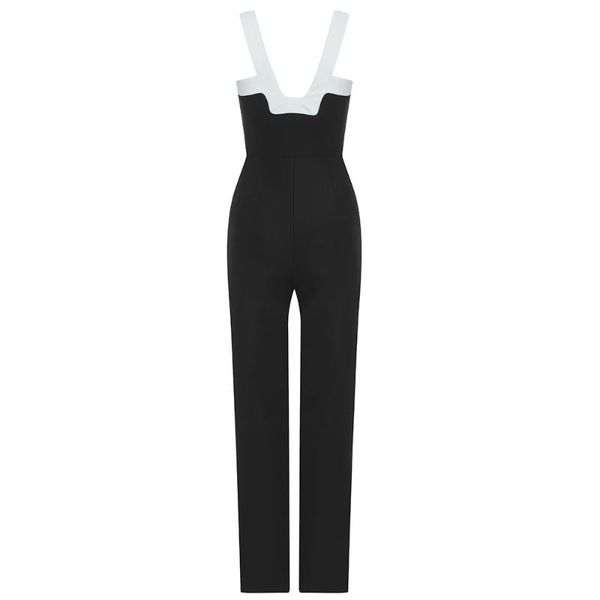 

women's jumpsuits & rompers elegant women black strapless off shoulder sleeveless bodycon bandage wholesale, Black;white