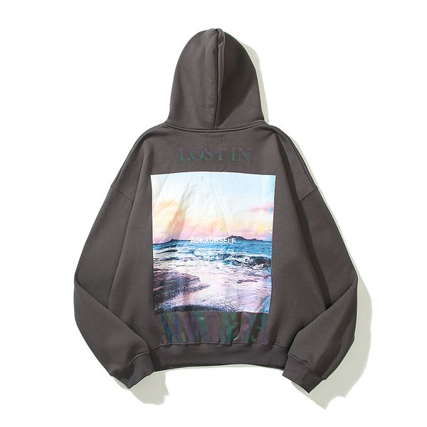 

luxury brand hoodie askyurself california men hoodies wave trend high street symphony luminous sweatshirts mens and wome, Black