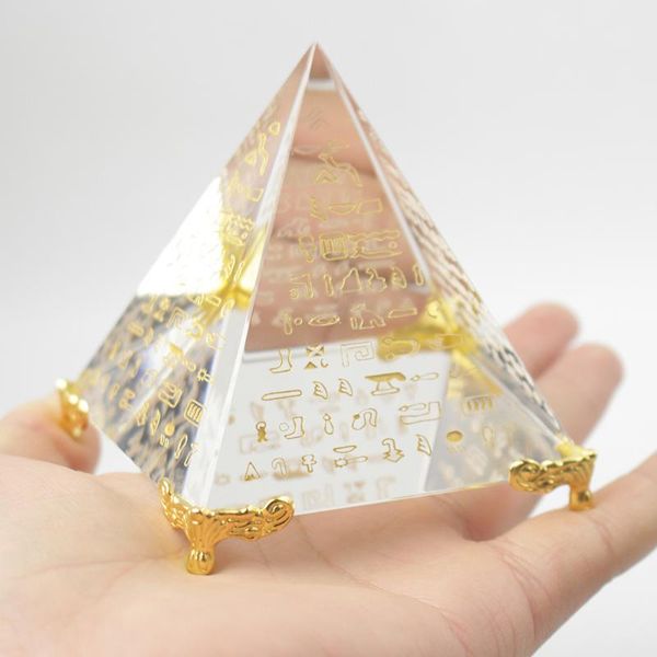 

decorative objects & figurines unique energy healing feng shui egypt egyptian crystal clear pyramid chakra ornament home decor living room d