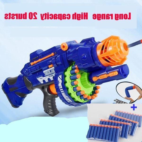 

2144electric toy gun 20 boys soft elastic plastic bullets to fight 20 bursts of sniper field outdoor toys for children