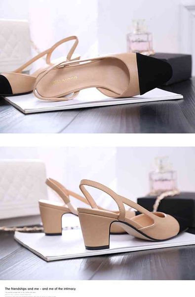 

color square shallow mouth thick with sandals shoes fashion ladies set luxury apricot hollow naked female, Black