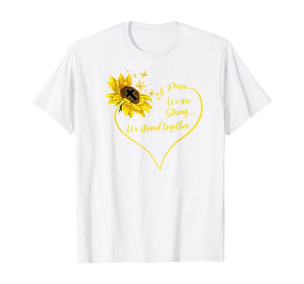 

el paso strong shirt we stand together sunfower t-shirt, White;black