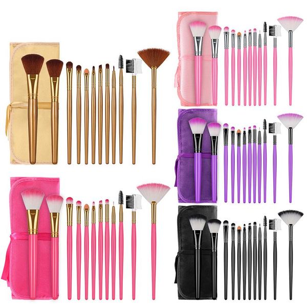 

makeup brushes 12pcs set professional brow lamination powder mascara eyeliner eye shadow lip blending make up brush beauty tools