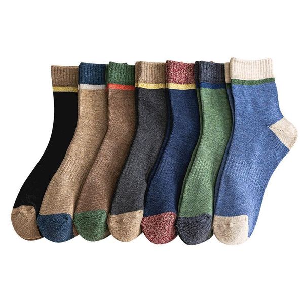 

nieuwe merk sokken herfst winter warm mannen en vrouwen thicke badstof ademend hoge kwaliteit casual men's socks, Black