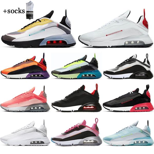 

2090s running shoes women men black anthracite bleached aqua platinum watermelon purple magma orange mens trainers 2090 breathable sports sn, White;red