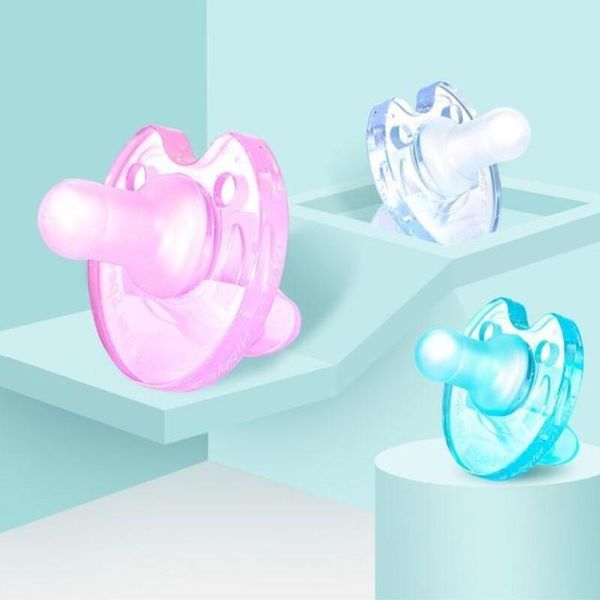 

lovely born baby orthodontic dummy pacifier transparent infant kids grade safety silicone teat nipple soother pacifiers#