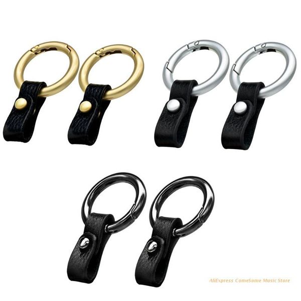 

accessories 2pcs auto keychain car metal leather keyring dropship
