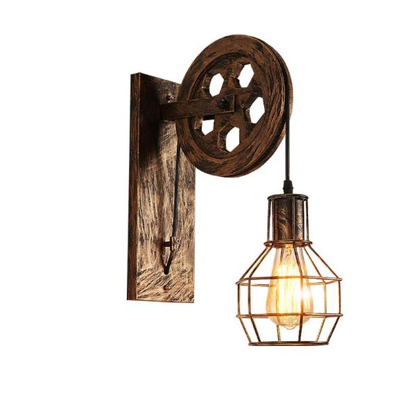 

wall lamps retro vintage light industrial lamp shade fixture iron loft cafe bar adjustable sconce lights wandlamp decoration led