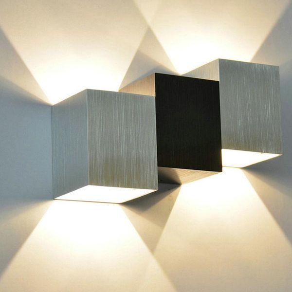 

wall lamps led creative aluminum lamp stair-shaped corridor aisle bedside bedroom el guest room ktv bar decoration lights 2w6w